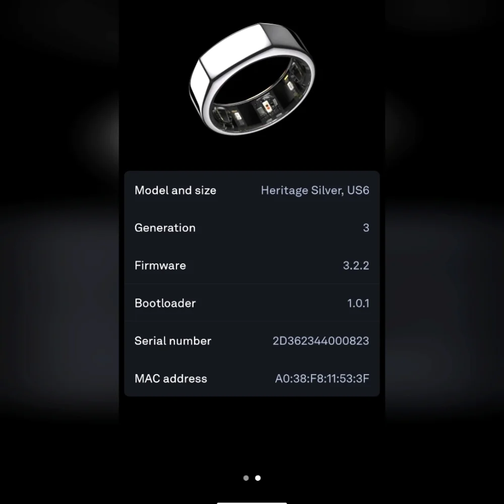 Gen 3 Oura Ring Size 6